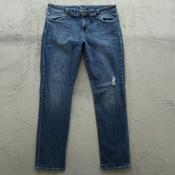 Kut from the Kloth Indigo Straight Leg Jeans - Picture 1 of 16